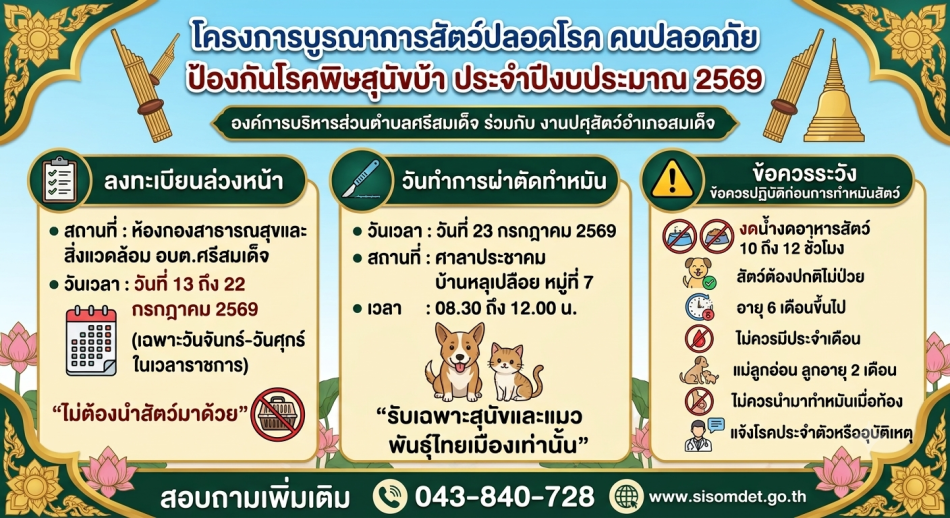 โครงการผ่าตัดทำหมันสุนัขและแมว